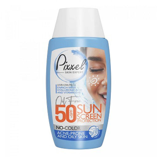 کرم ضدآفتاب بی‌رنگ مناسب پوست چرب و مستعد آکنه spf 50 پیکسل 50 میل