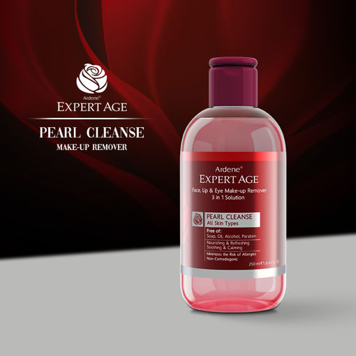 مایع پاک کننده آرایش چشم، لب و صورت Pearl Cleanse مناسب انواع پوست آردن اکسپرتیج 250 میل