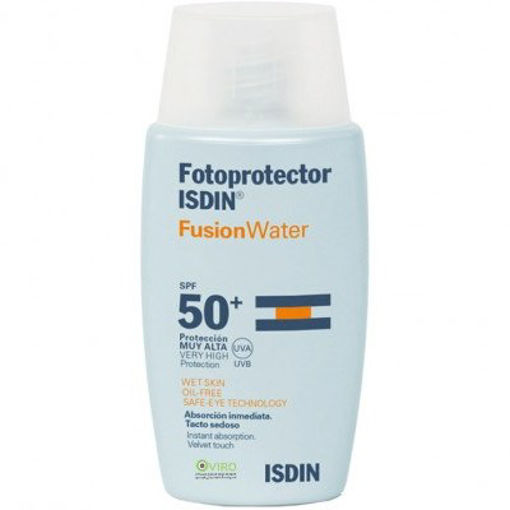 فلوئید ضد آفتاب فیوژن واتر بی‌رنگ SPF50 مناسب انواع پوست ایزدین 50 میل