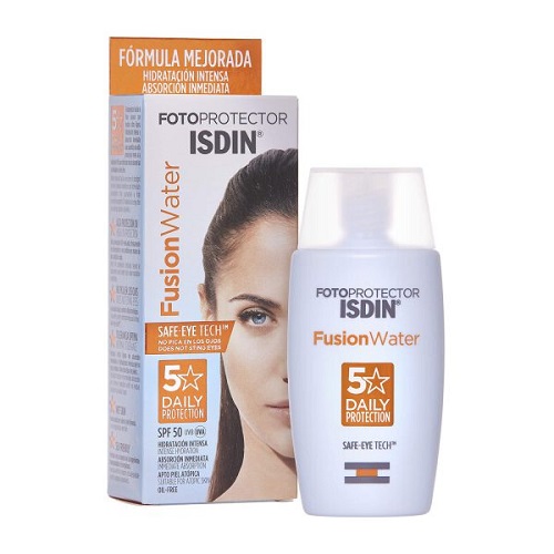 ضد آفتاب فیوژن واتر SPF50 بدون رنگ مناسب انواع پوست ایزدین 50 میل