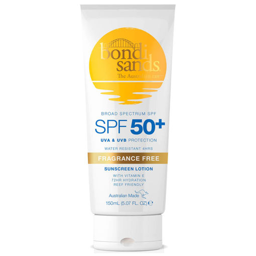 لوسیون ضد آفتاب آبرسان +SPF50 مناسب پوست حساس بوندی سندز 150 میل