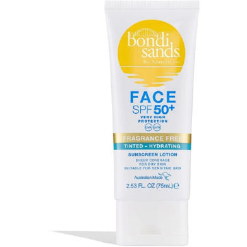 لوسیون ضد آفتاب مناسب پوست چرب و حساس رنگی+SPF50 بوندی سندز 75 میل